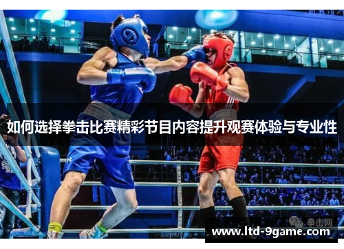 如何选择拳击比赛精彩节目内容提升观赛体验与专业性